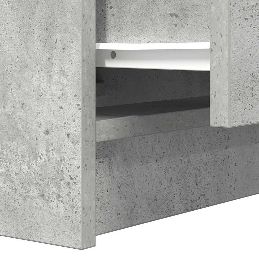 Nachtkastjes met 2 lades 2 st 38x34x80 cm betongrijs