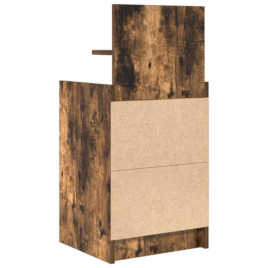 Nachtkastjes met 2 lades 2 st 38x34x80 cm gerookt eikenkleurig