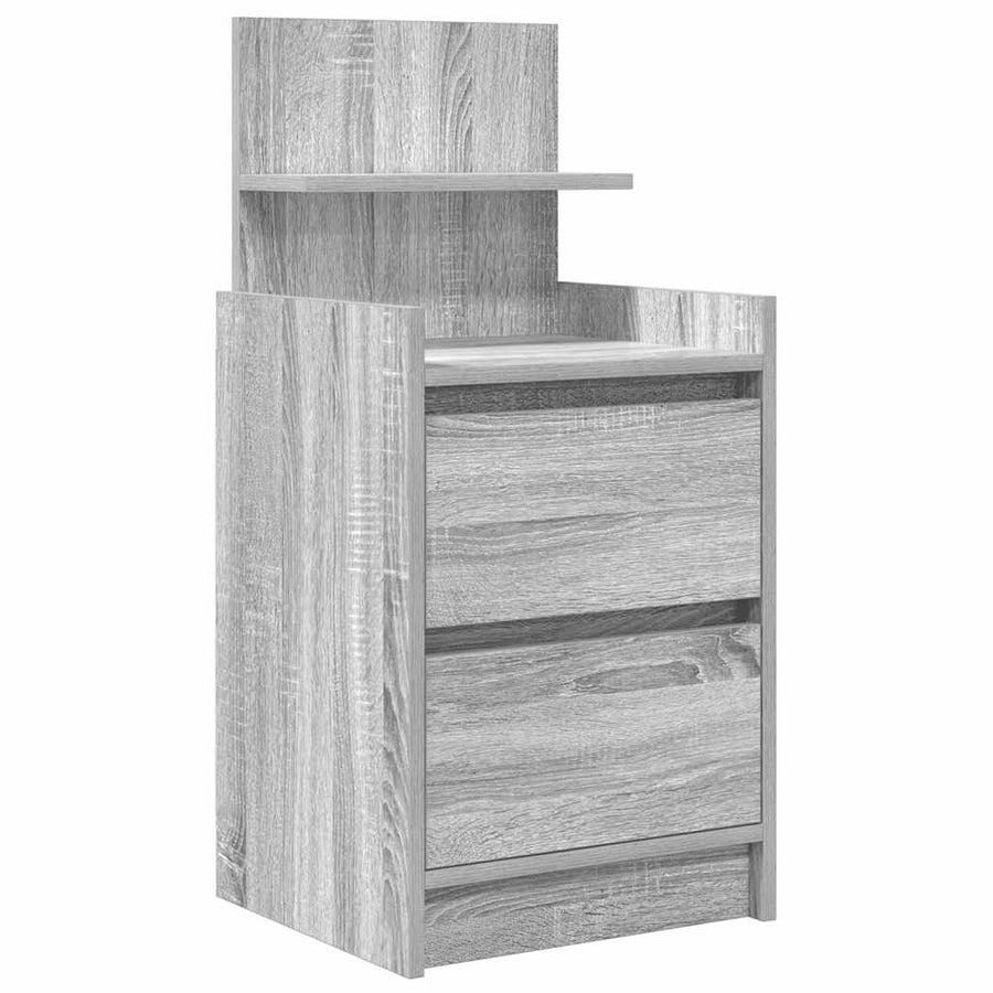 Nachtkastjes Met 2 Lades 2 St 38X34X80 Cm Grijs Sonoma