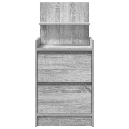 Nachtkastjes Met 2 Lades 2 St 38X34X80 Cm Grijs Sonoma