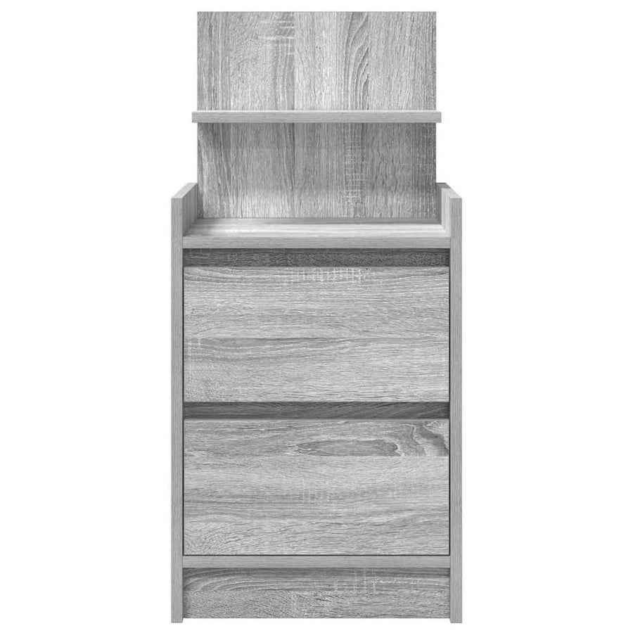 Nachtkastjes Met 2 Lades 2 St 38X34X80 Cm Grijs Sonoma