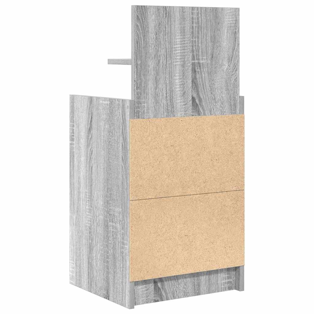 Nachtkastjes Met 2 Lades 2 St 38X34X80 Cm Grijs Sonoma