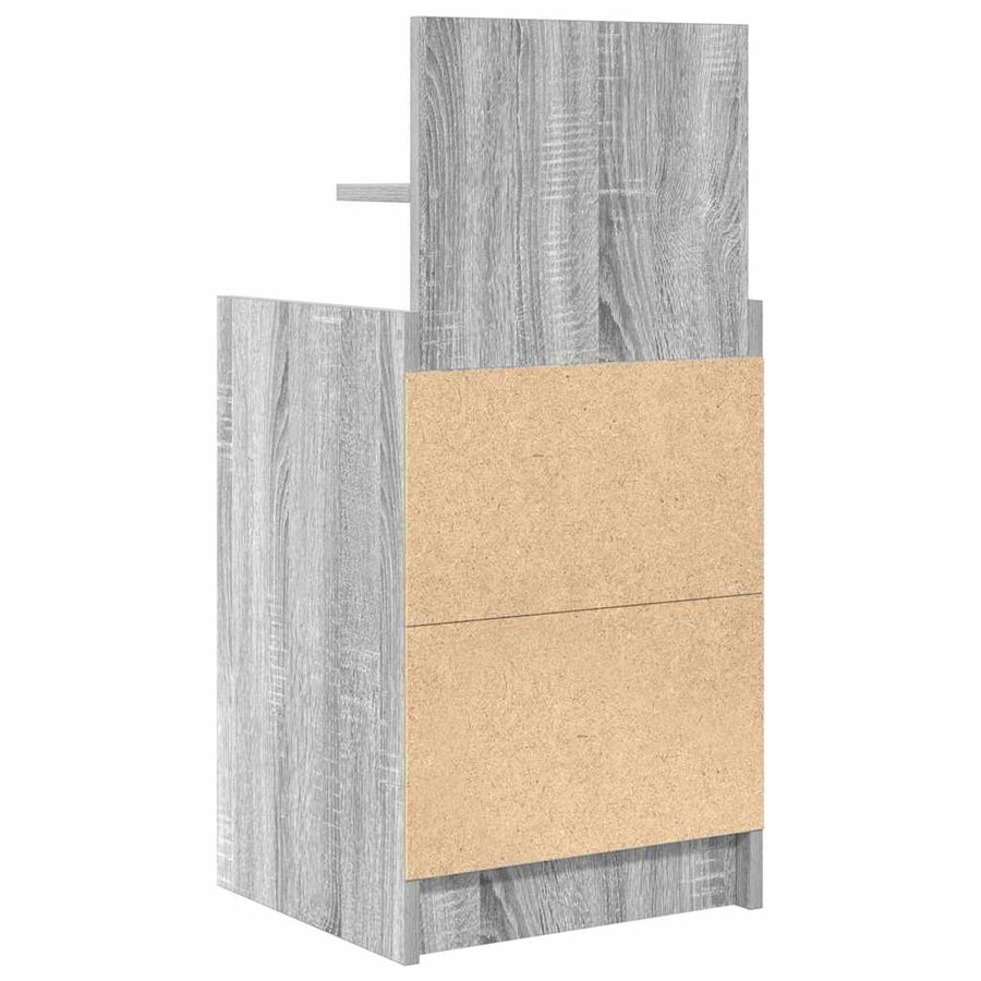 Nachtkastjes Met 2 Lades 2 St 38X34X80 Cm Grijs Sonoma