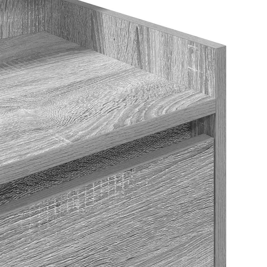 Nachtkastjes Met 2 Lades 2 St 38X34X80 Cm Grijs Sonoma