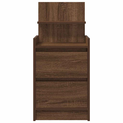 Nachtkastjes met 2 lades 2 st 38x34x80 cm bruin eikenkleurig