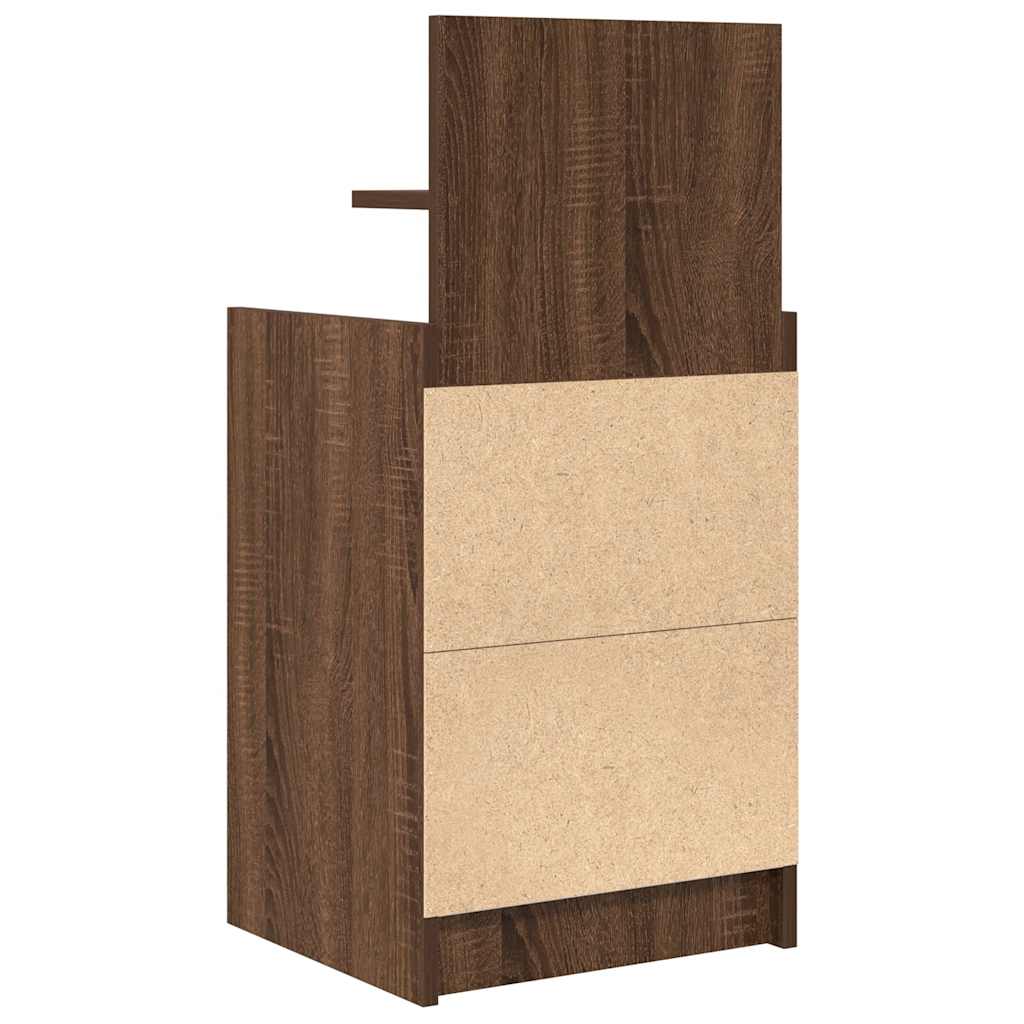 Nachtkastjes met 2 lades 2 st 38x34x80 cm bruin eikenkleurig