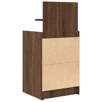Nachtkastjes met 2 lades 2 st 38x34x80 cm bruin eikenkleurig