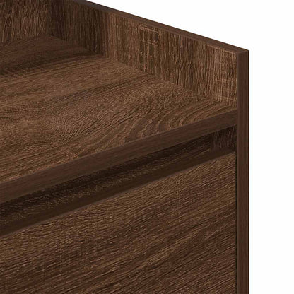 Nachtkastjes met 2 lades 2 st 38x34x80 cm bruin eikenkleurig