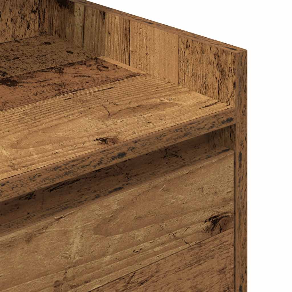 Nachtkastjes met 2 lades 2 st 38x34x80 cm oud hout