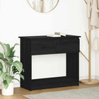 Wandtafel 85,5x38,5x74,5 cm zwart met 2 lades