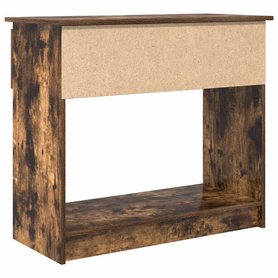 Wandtafel Met Lades Kleurig 85,5X38,5X74,5 Cm Gerookt eiken