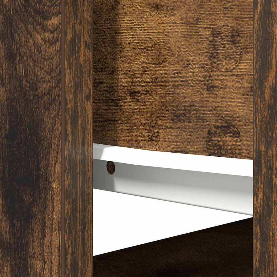 Wandtafel Met Lades Kleurig 85,5X38,5X74,5 Cm Gerookt eiken