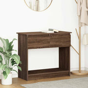 Wandtafel 85,5x38,5x74,5 cm bruin eikenkleurig met lades