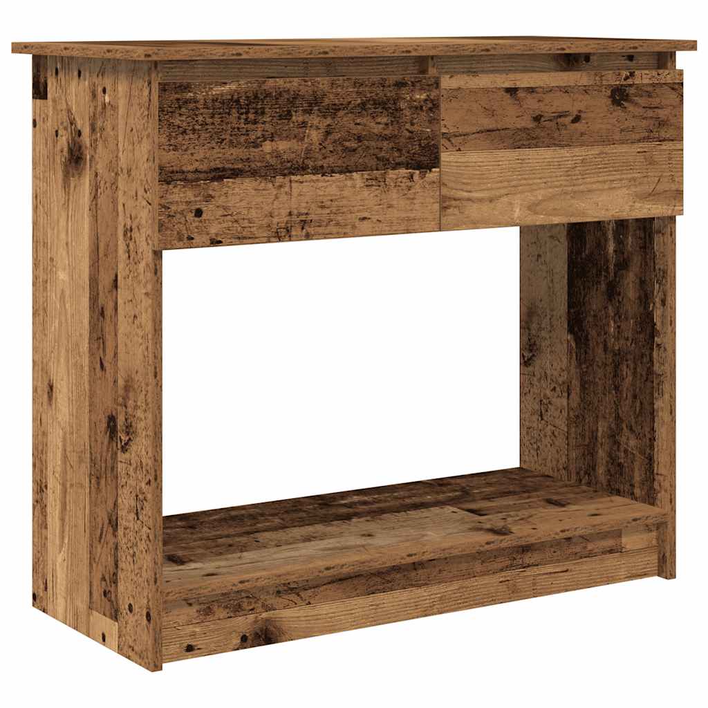 Wandtafel Met Lades 85,5X38,5X74,5 Cm Oud hout
