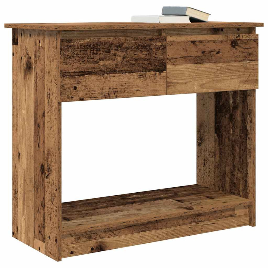Wandtafel Met Lades 85,5X38,5X74,5 Cm Oud hout