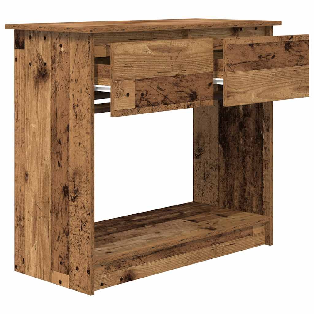 Wandtafel Met Lades 85,5X38,5X74,5 Cm Oud hout