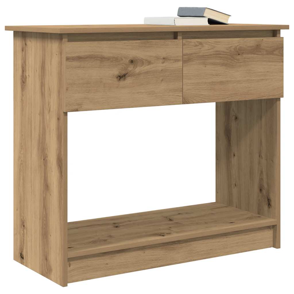 Wandtafel Met Lades Ambachtelijk Eikenkleurig 85,5X38,5X74,5 Cm artisanaal eikenkleurig
