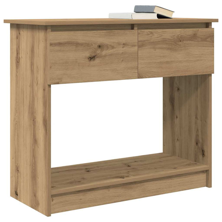 Wandtafel Met Lades Ambachtelijk Eikenkleurig 85,5X38,5X74,5 Cm artisanaal eikenkleurig