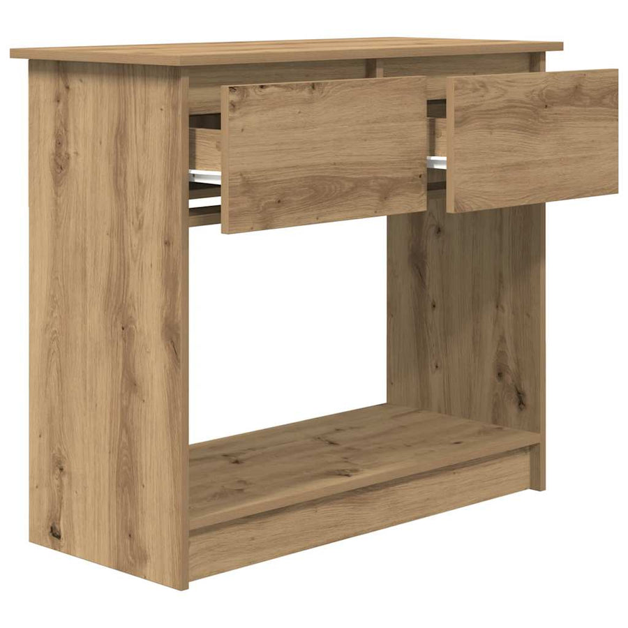 Wandtafel Met Lades Ambachtelijk Eikenkleurig 85,5X38,5X74,5 Cm artisanaal eikenkleurig