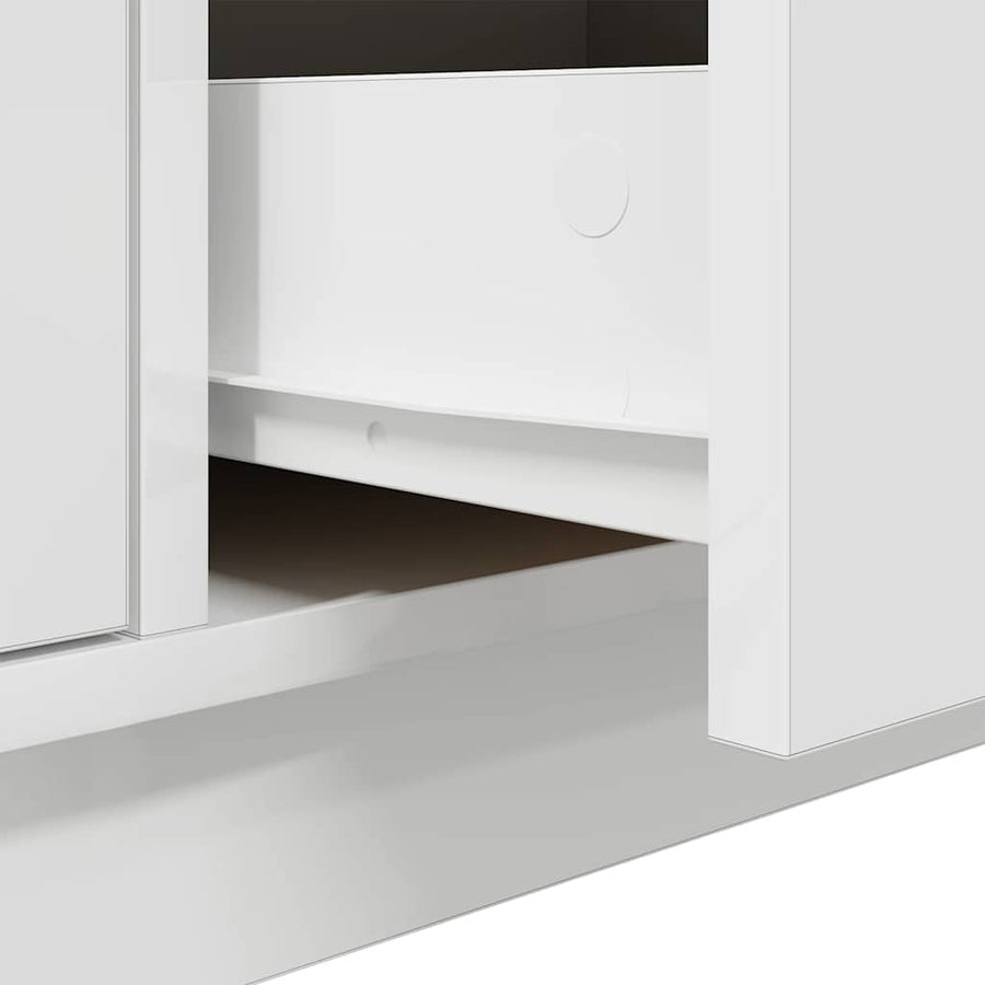 Tv-meubel met LED-verlichting 100x41x50 cm wit