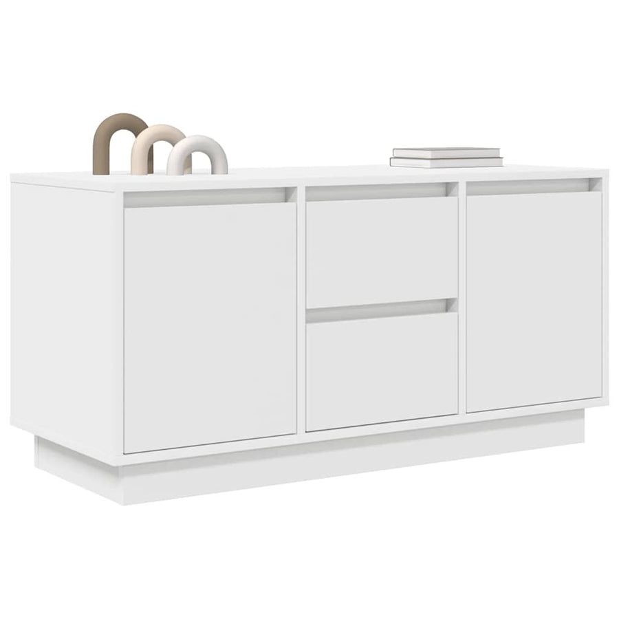 Tv-meubel met LED-verlichting 100x41x50 cm wit