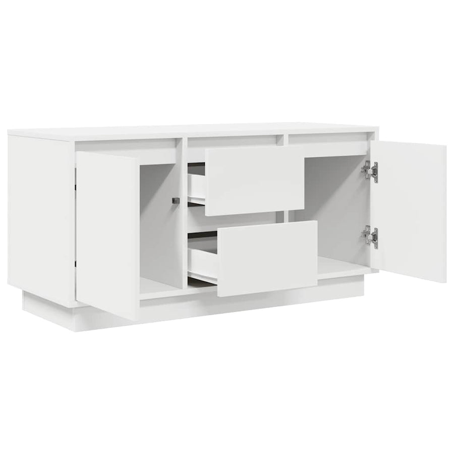 Tv-meubel met LED-verlichting 100x41x50 cm wit