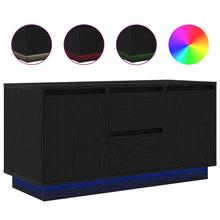 Tv-meubel met LED-verlichting 100x41x50 cm zwart eikenkleurig