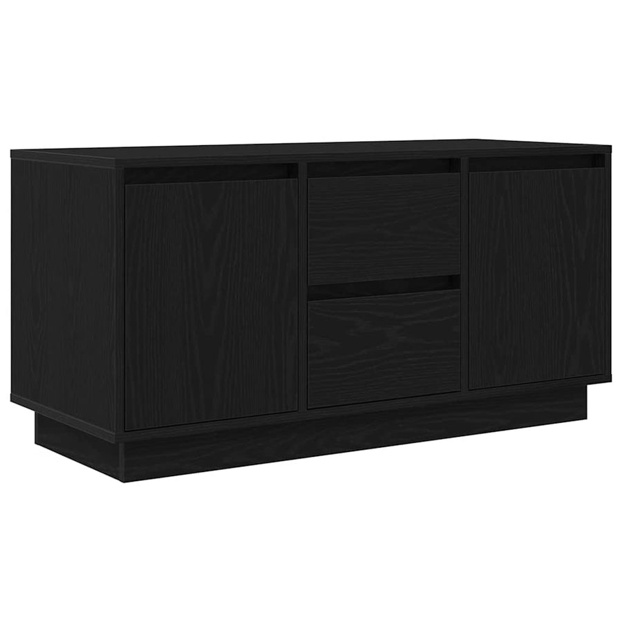 Tv-meubel met LED-verlichting 100x41x50 cm zwart eikenkleurig
