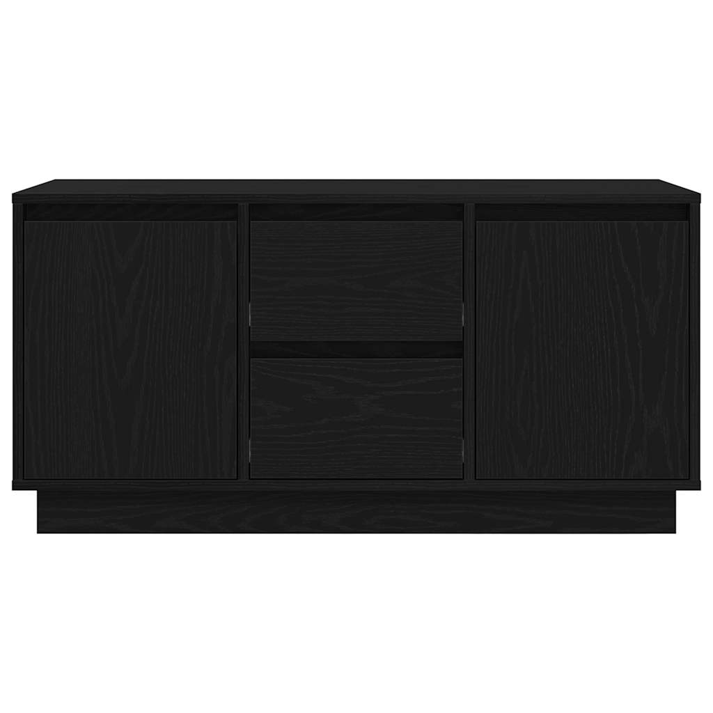 Tv-meubel met LED-verlichting 100x41x50 cm zwart eikenkleurig