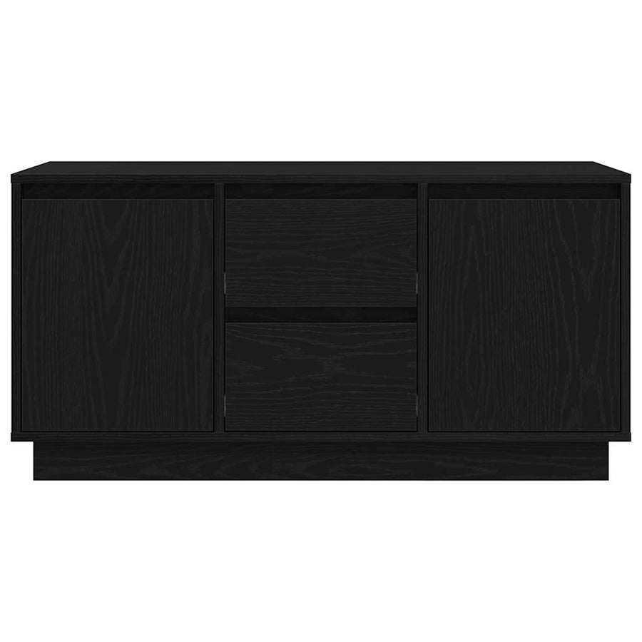 Tv-meubel met LED-verlichting 100x41x50 cm zwart eikenkleurig