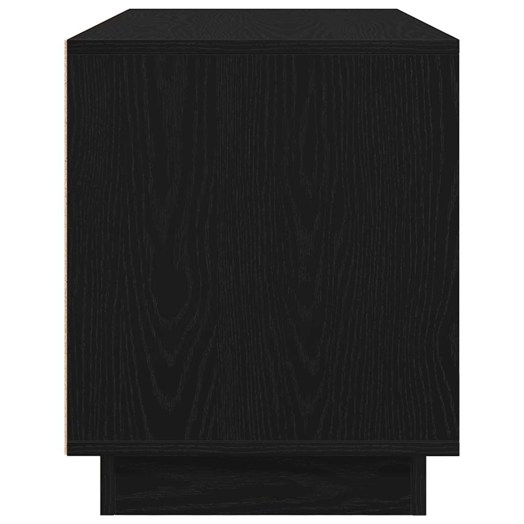 Tv-meubel met LED-verlichting 100x41x50 cm zwart eikenkleurig