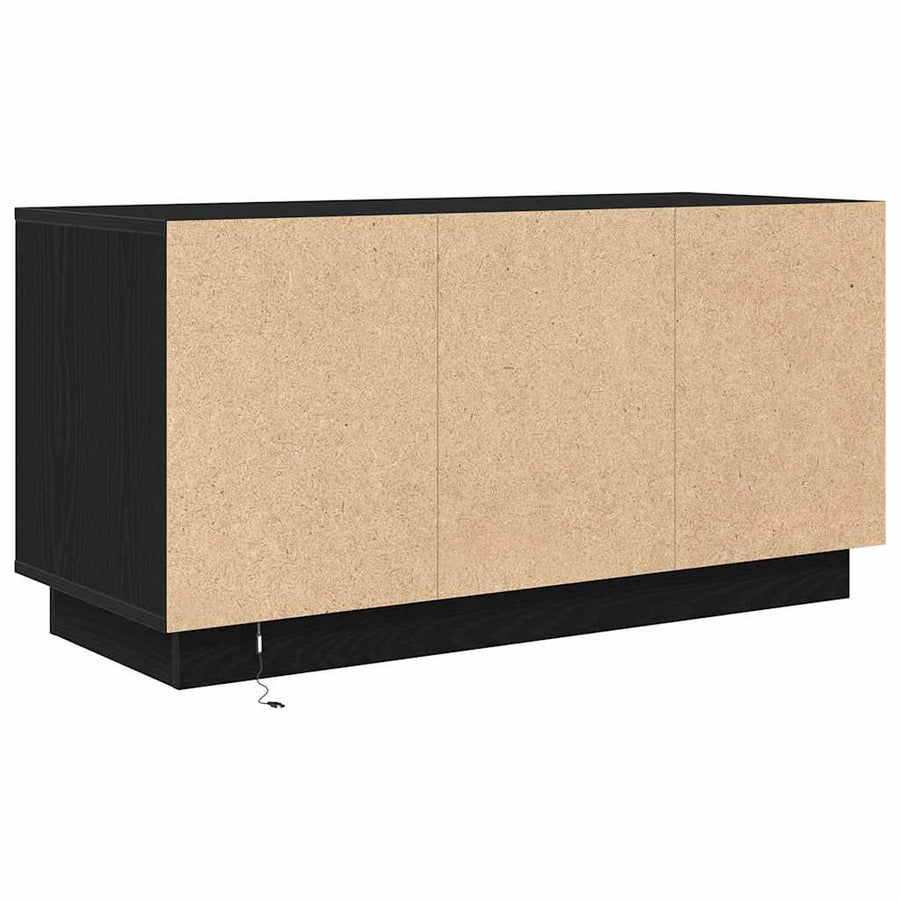 Tv-meubel met LED-verlichting 100x41x50 cm zwart eikenkleurig