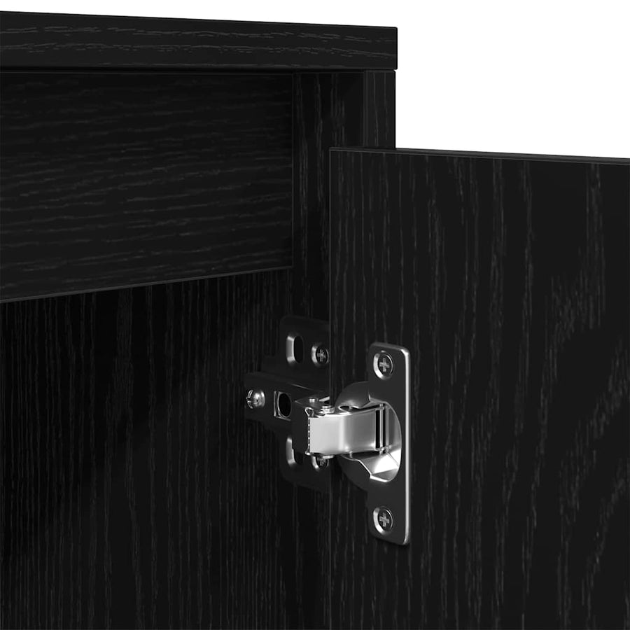 Tv-meubel met LED-verlichting 100x41x50 cm zwart eikenkleurig