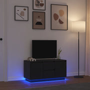 Tv-meubel 100x41x50 cm zwart eikenkleurig met LED