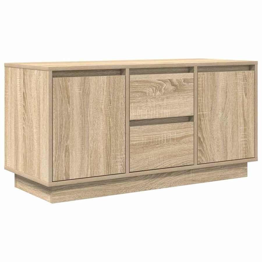 Tv-meubel met LED-verlichting 100x41x50 cm sonoma eikenkleurig
