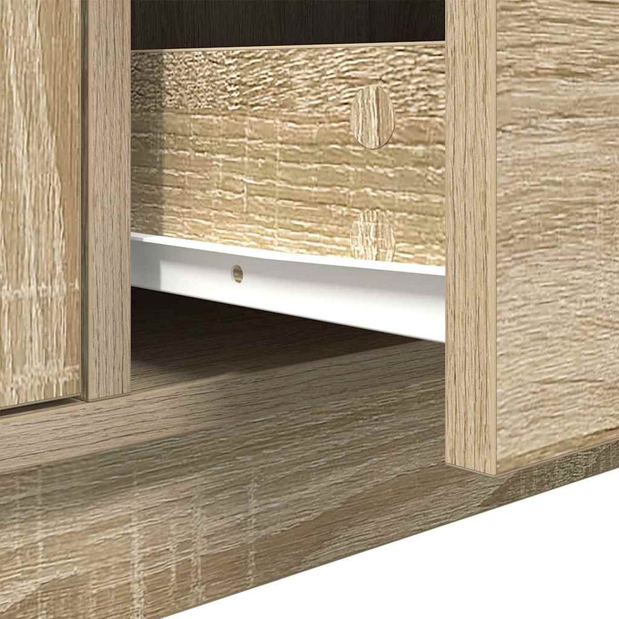 Tv-meubel met LED-verlichting 100x41x50 cm sonoma eikenkleurig