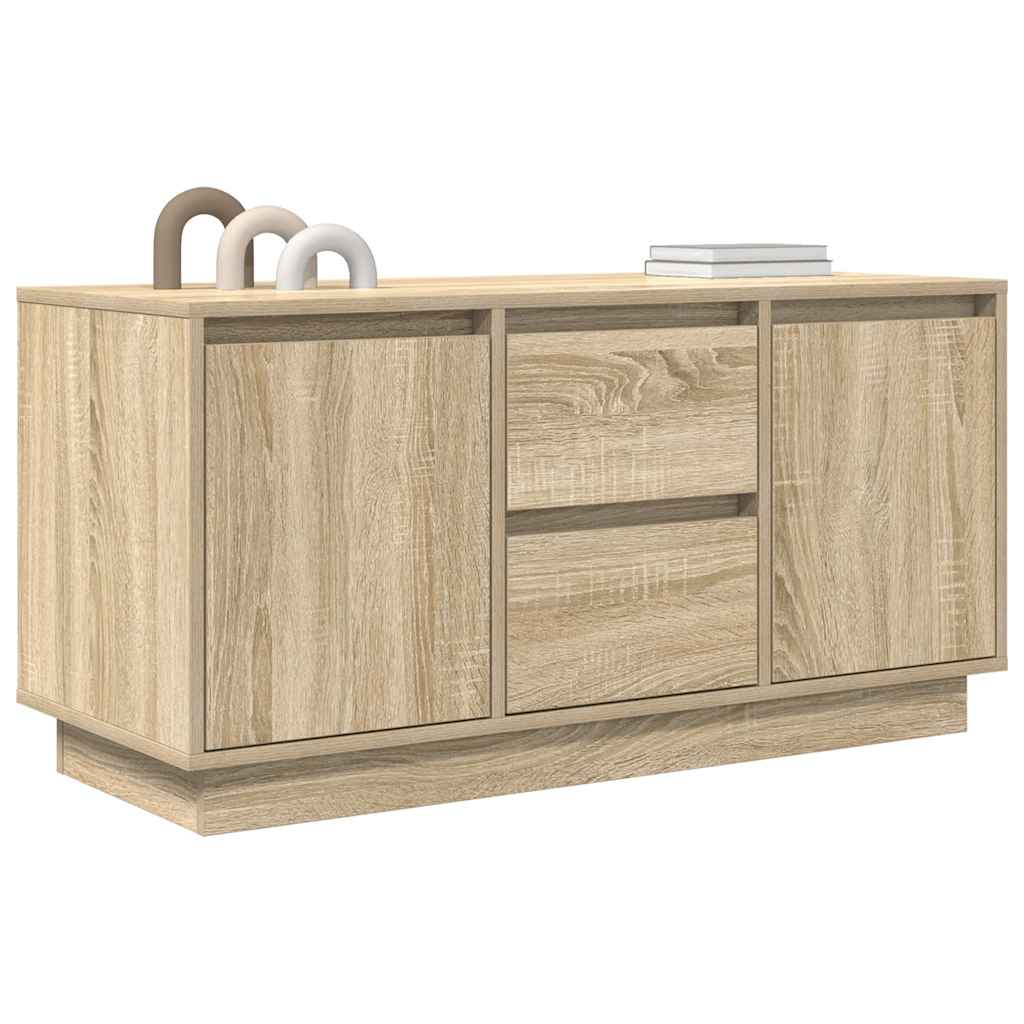 Tv-meubel met LED-verlichting 100x41x50 cm sonoma eikenkleurig