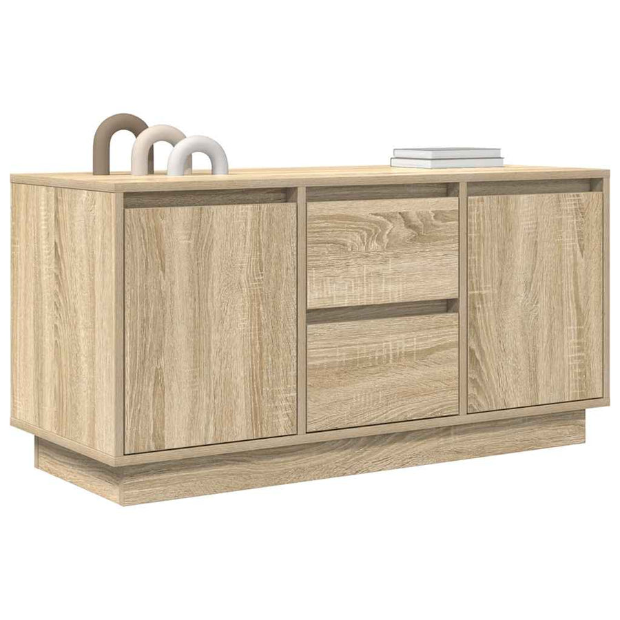 Tv-meubel met LED-verlichting 100x41x50 cm sonoma eikenkleurig