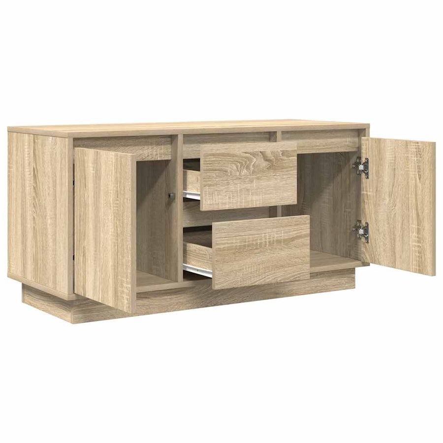 Tv-meubel met LED-verlichting 100x41x50 cm sonoma eikenkleurig