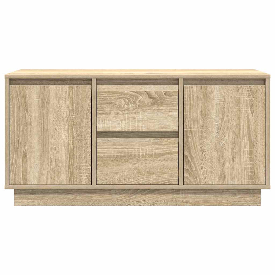 Tv-meubel met LED-verlichting 100x41x50 cm sonoma eikenkleurig