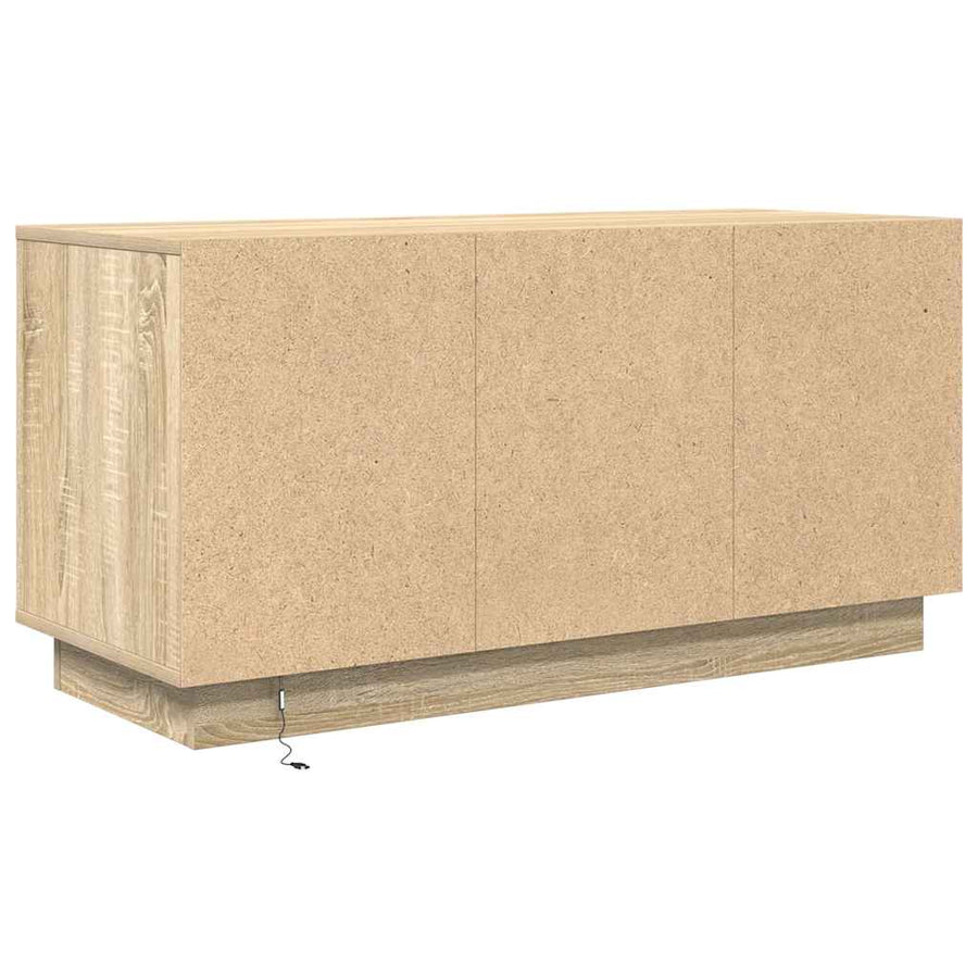Tv-meubel met LED-verlichting 100x41x50 cm sonoma eikenkleurig