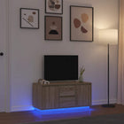 Tv-meubel 100x41x50 cm sonoma eiken LED
