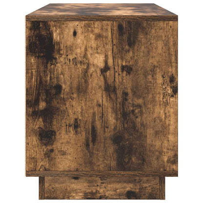 Tv-meubel met LED-verlichting 100x41x50 cm gerookt eikenkleurig