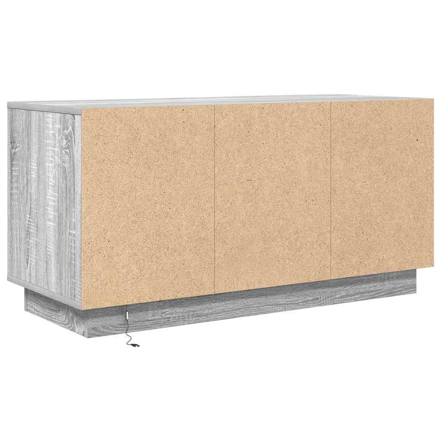 Tv-meubel met LED-verlichting 100x41x50 cm grijs sonoma eiken