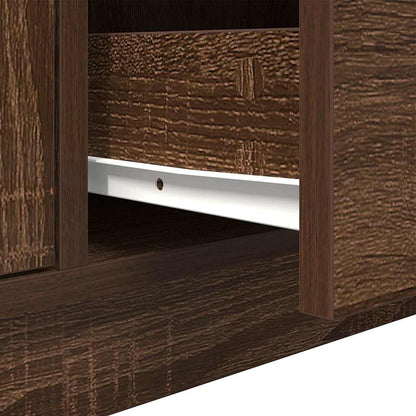 Tv-meubel met LED-verlichting 100x41x50 cm bruin eikenkleur