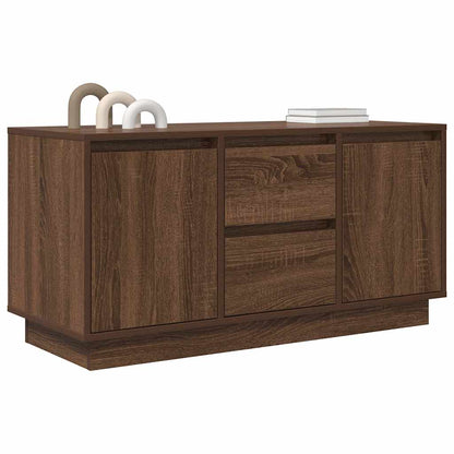 Tv-meubel met LED-verlichting 100x41x50 cm bruin eikenkleur