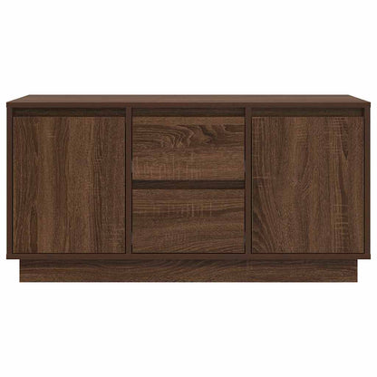 Tv-meubel met LED-verlichting 100x41x50 cm bruin eikenkleur