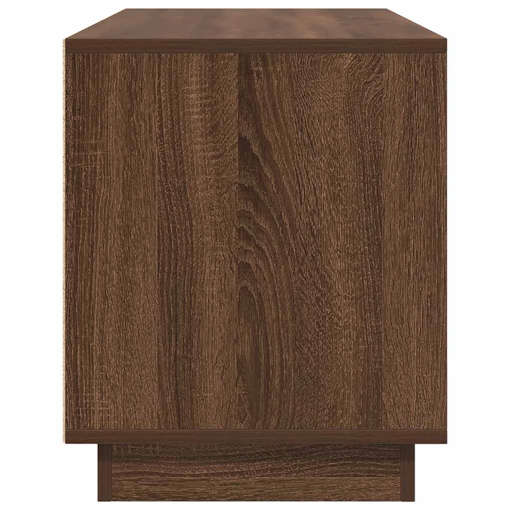 Tv-meubel met LED-verlichting 100x41x50 cm bruin eikenkleur