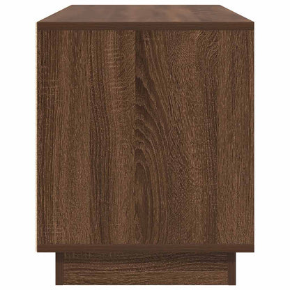 Tv-meubel met LED-verlichting 100x41x50 cm bruin eikenkleur