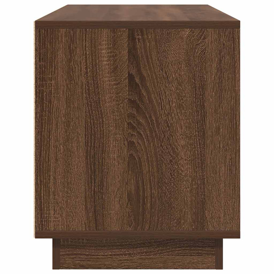 Tv-meubel met LED-verlichting 100x41x50 cm bruin eikenkleur